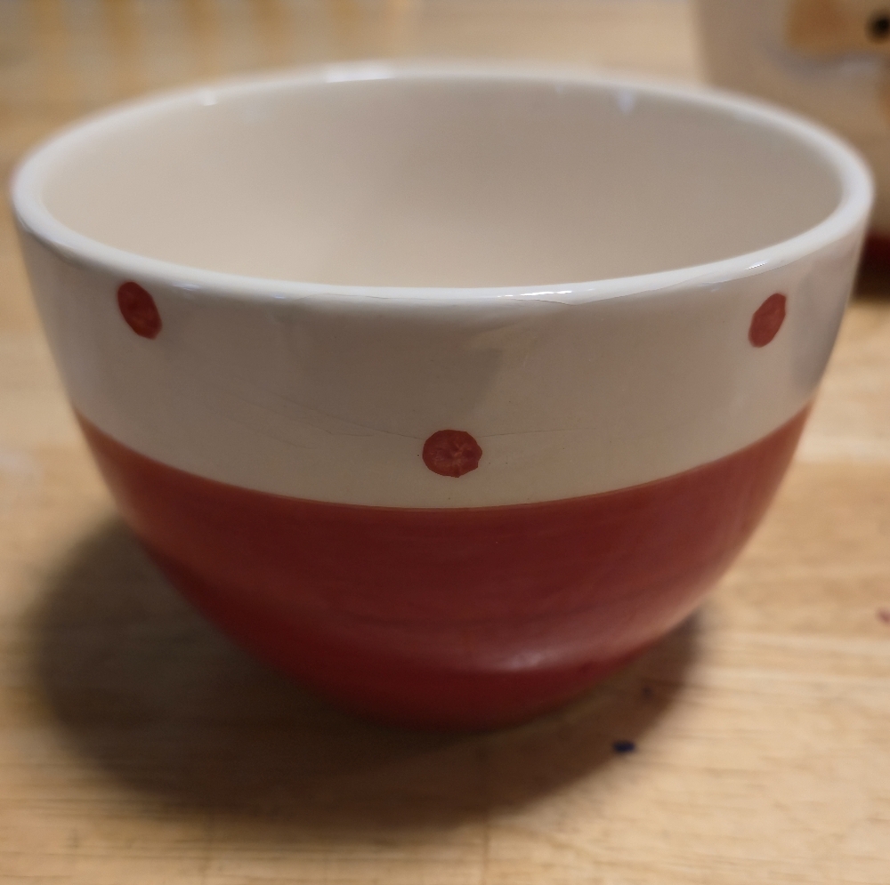 Blue Harbor 2012 Santa Claus Nesting Ceramic Holiday Bowls Set of 3 Red White - Picture 5 of 10